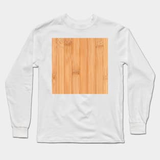 Cool light brown bamboo wood print Long Sleeve T-Shirt